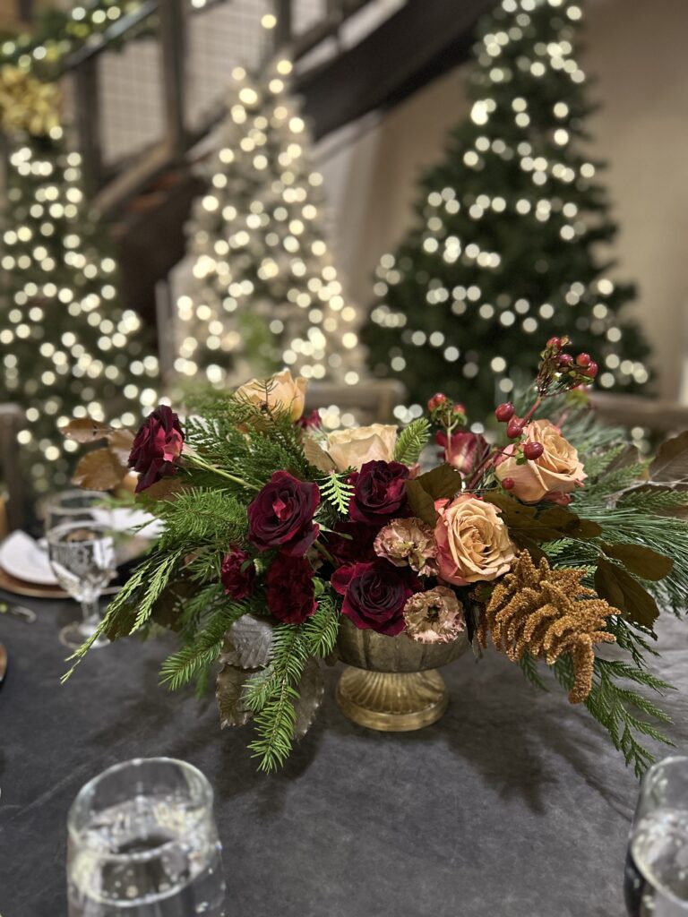 Planning a large event with Ever Blooming Floral in Puyallup, WA.  Deep, rich floral tones for special corporate event.