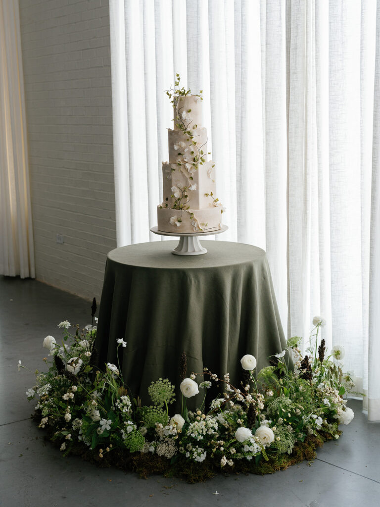 White wedding with a white woodland style, Ever Blooming Floral, Puyallup, WA.