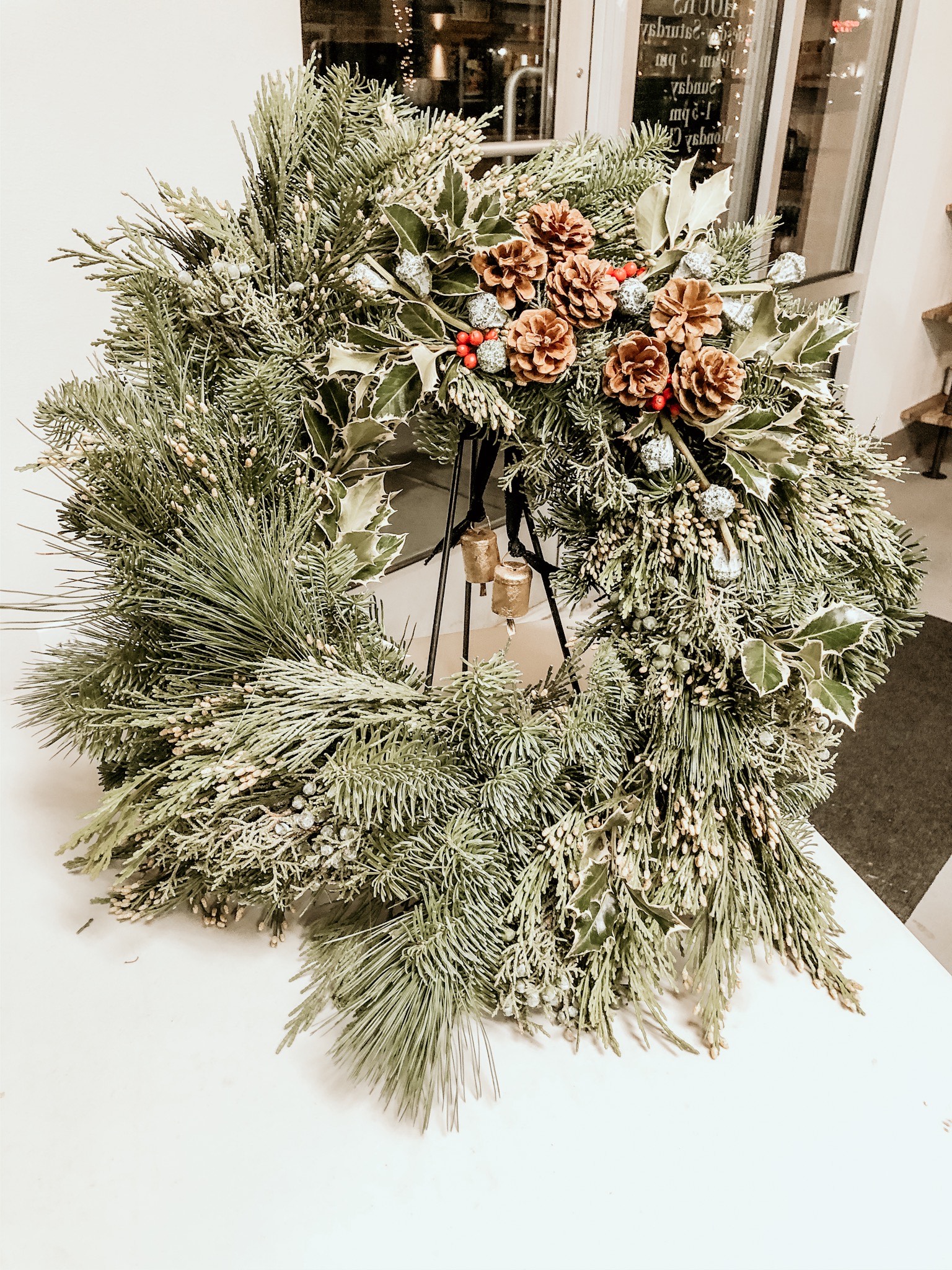 Christmas wreath from Ever Blooming Floral in Puyallup, WA.